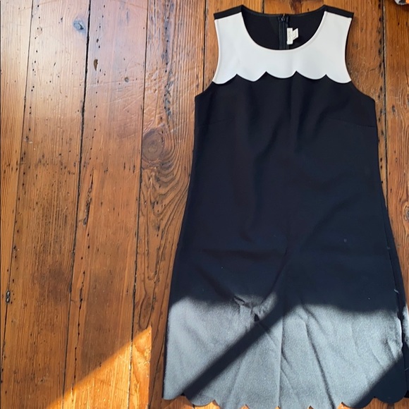 Cute scallop black and white j crew dress - Picture 1 of 2